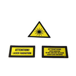 A set of OHS warning signs 3 pcs. LINELASER TIP
